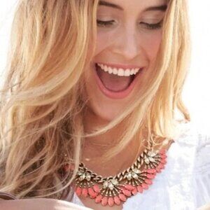 Vintage Stella & Dot ‘Coral Cay’ Statement Necklace